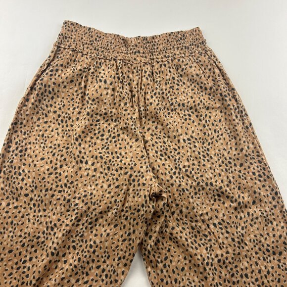 Abercrombie & Fitch Leopard Print Crinkle Wide Leg Pant XL - Picture 8 of 8